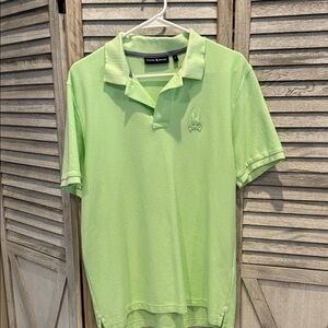 113. Psycho Bunny Men's Light Green  Polo Shirt size 6 (L) pre owned